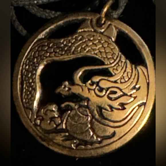 Vintage Pewter Dragon Necklace by Pepi and Company - Picture 1 of 5
